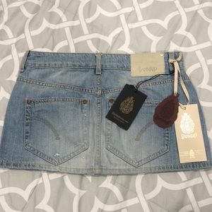 Dondup denim light wash mini skirt